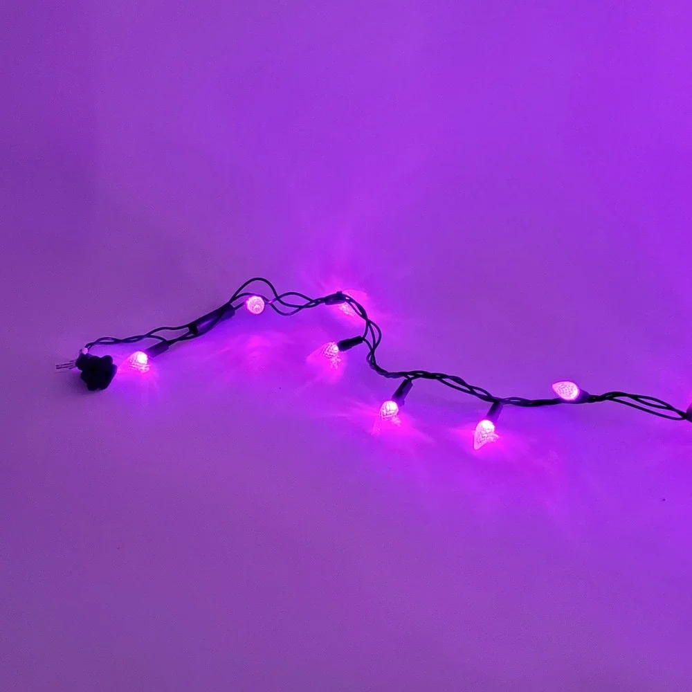 Everstar 80 LED C6 Purple String Lights Indoor‎ Outdoor Halloween 20ft 75-080B